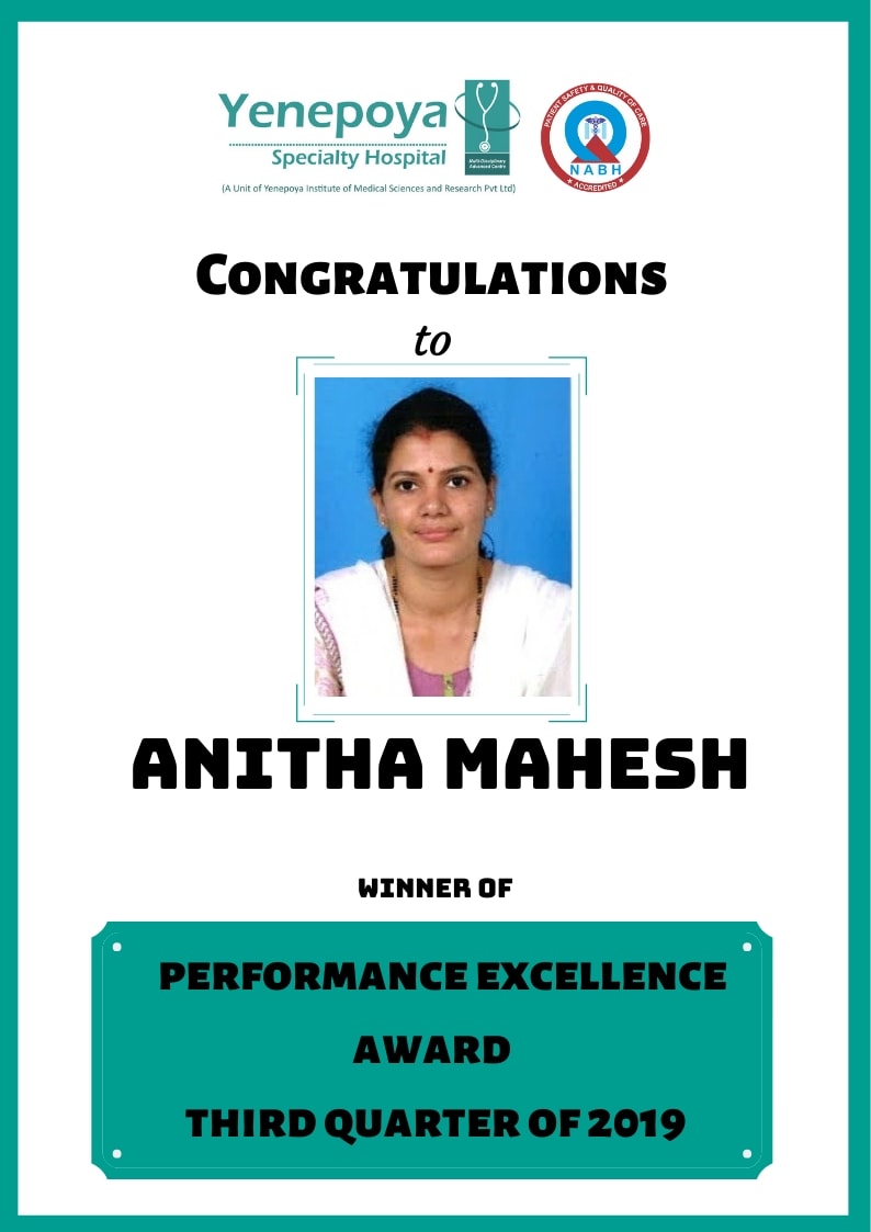 Performace Excellence Award Third Quarter – 2019