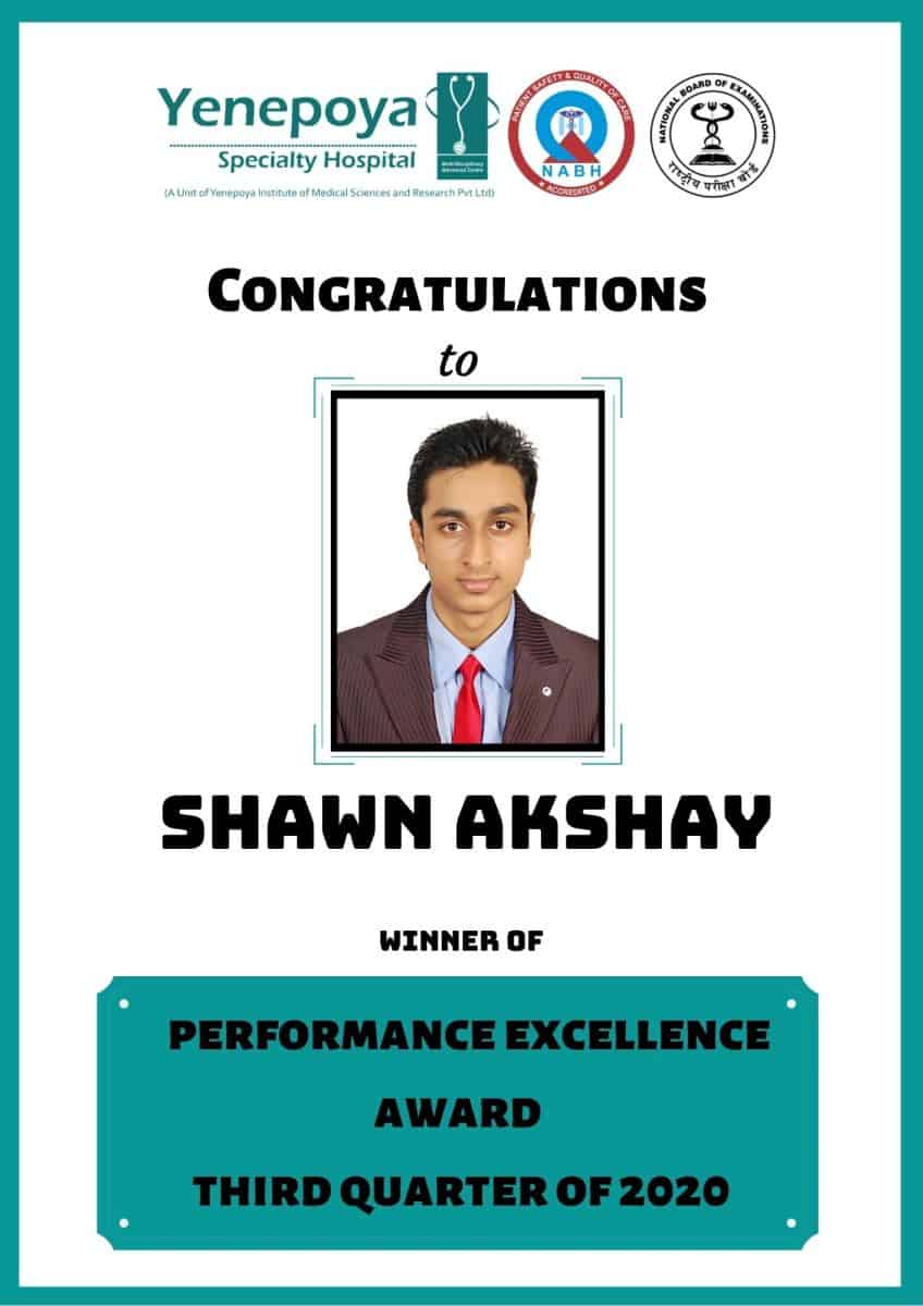 Performance Excellence Award Third Quarter – 2020 Performance Excellence Award Third Quarter – 2020