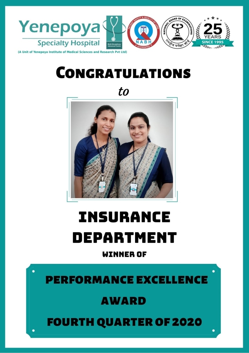 Performance Excellence Award Fourth Quarter – 2020