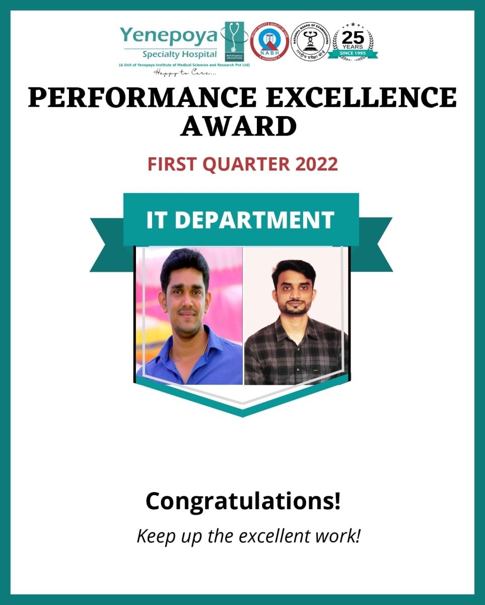 Performance Excellence Award - Quarter 1, 2022